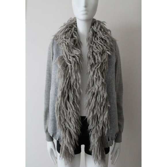 Undercover Art & Crafts 05AW Shag Felt Women's Jacket Grey Size 2 Wool Japanese - Picture 2 of 11